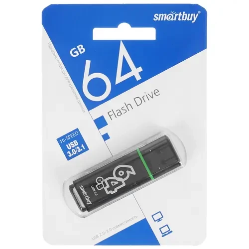 Память USB 3.2 Flash 64 ГБ Smartbuy Glossy